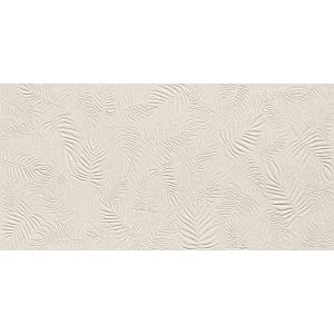 3D Wall Carve Leaf Ivory 40x80