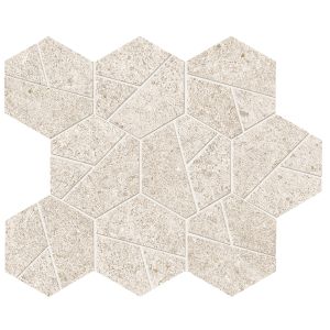 Boost Stone White Mosaico Hex