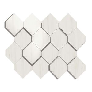 Marvel Bianco Dol. Mosaico Esagono 3D