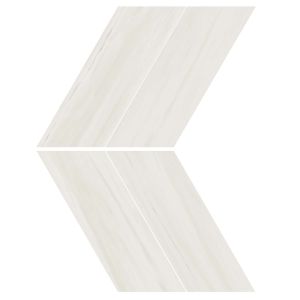 Marvel Bianco Dolomite Chevron Lappato