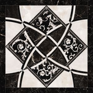 Versace Ceramics EMOTE IN.BIANCO-NERO 78x78 DECO.LUX /1,2168m2/
