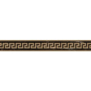 Versace Ceramics FASCIA SABBIATA NERO 10x78 LUX /4szt/