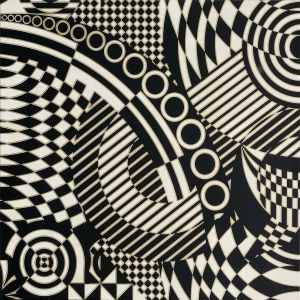 Versace Ceramics OPTICAL BIAN-NERO-ORO 78x78 LUX /2szt/