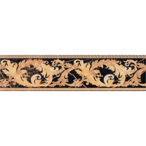 Versace Ceramics FAS.BAROCCA NERO LEV 14,4x58,5 LUX /6szt/