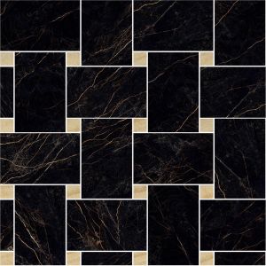 Versace Ceramics MOS.INTREC. NERO-ORO 29,1x29,1 LUX /0,3387m2/