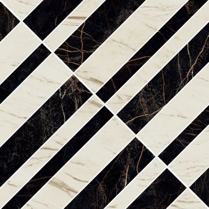 Versace Ceramics MOS.OPTICAL NERO-BIA 58,5x58,5 LUX /0,3422m2/
