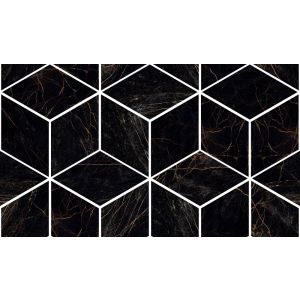 Versace Ceramics MOS.T3-3D NERO S.LAUR 17x29,1 LUX /0,1978m2/