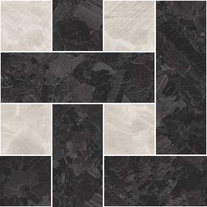 Versace Ceramics MOS.CHEST LAP NER/BIA 30x30 LUX /4szt/