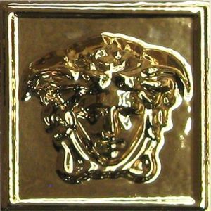 Versace Ceramics MEDUSA 3D ORO PVD 10 x 10 NATURALE /1stk/